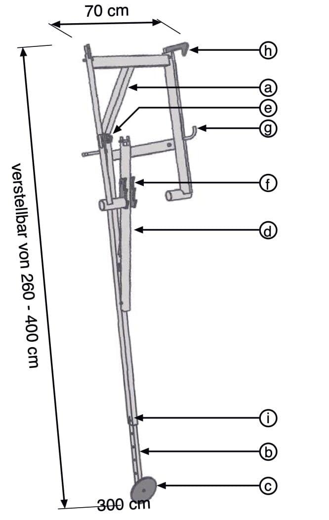 RSS Ständer für Schrägdach RSS Einzelteile MyScuff