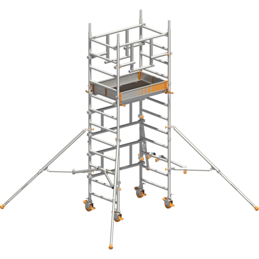 Fahrgerüst Layher SoloTower P2 SAFETYPLUS mit Treppen-Kit 1621193 - Arbeitshöhe 4,65 m