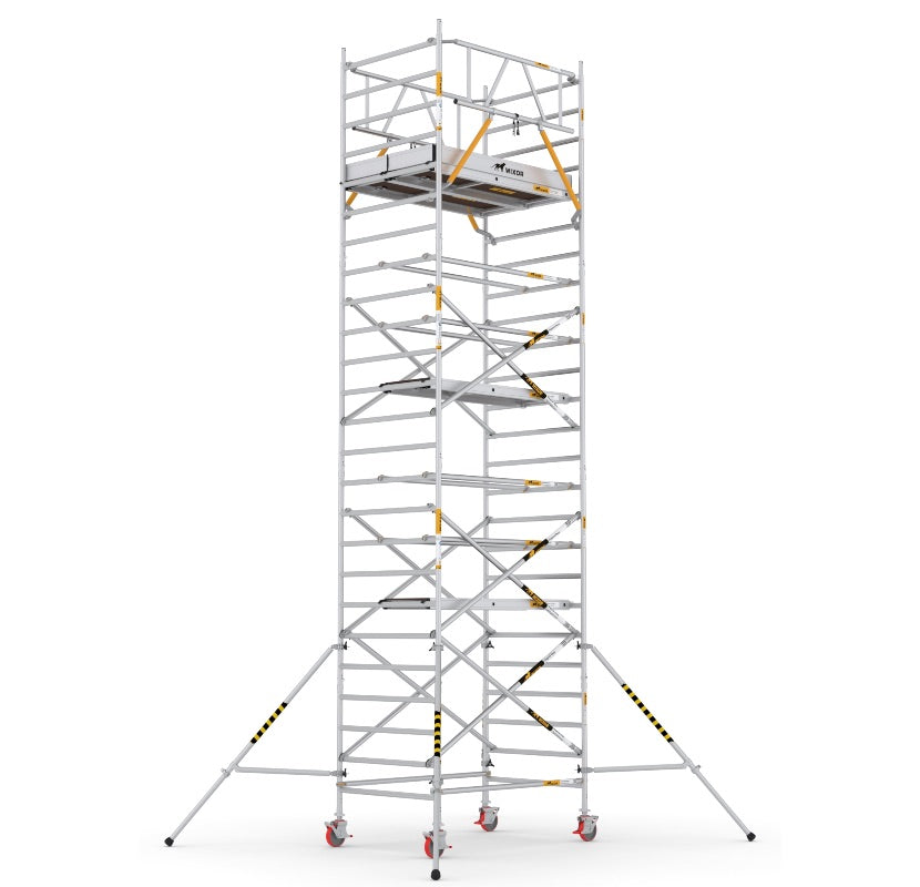 Wixor Fahrgerüst 190 | Feldbreite 135 | Streben + 2x Sicherheitsgeländer XR1901352208 - Arbeitshöhe 8,2 m