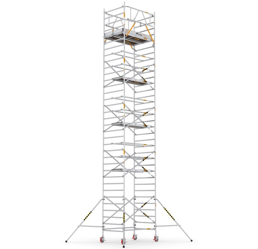 Wixor Fahrgerüst 190 | Feldbreite 135 | Streben + 2x Sicherheitsgeländer XR1901352211 - Arbeitshöhe 11,2 m