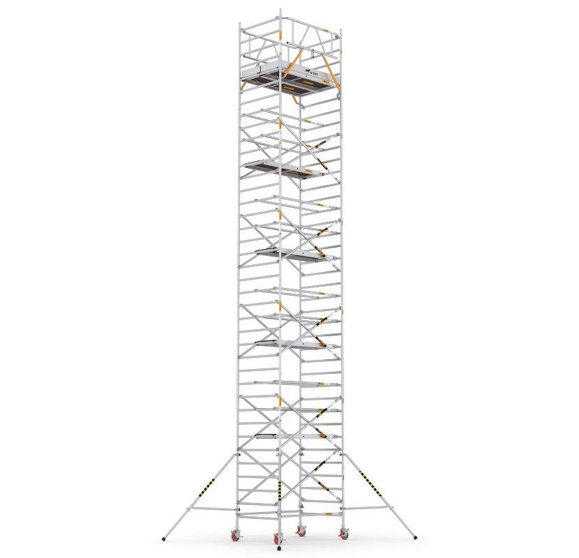 Wixor Fahrgerüst 190 | Feldbreite 135 | Streben + 2x Sicherheitsgeländer XR1901352212 - Arbeitshöhe 12,2 m