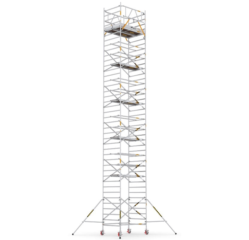 Wixor Fahrgerüst 190 | Feldbreite 135 | Streben + 2x Sicherheitsgeländer XR1901352213 - Arbeitshöhe 13,2 m