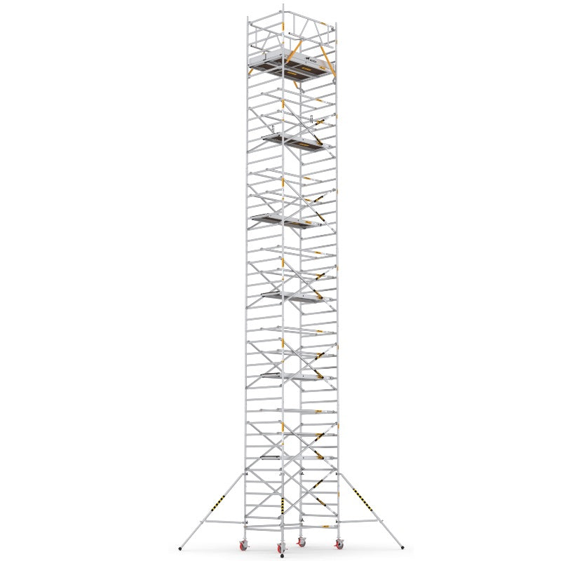 Wixor Fahrgerüst 190 | Feldbreite 135 | Streben + 2x Sicherheitsgeländer XR1901352214 - Arbeitshöhe 14,2 m