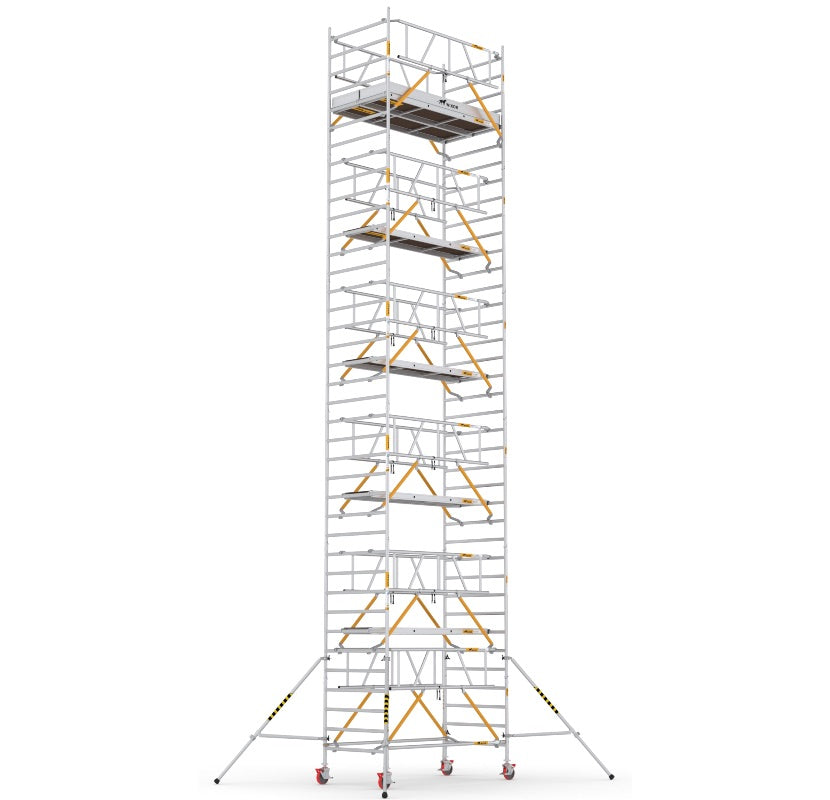 Wixor Fahrgerüst 250 | Feldbreite 135 | Sicherheitsgeländer XR2501352112 - Arbeitshöhe 12,2 m