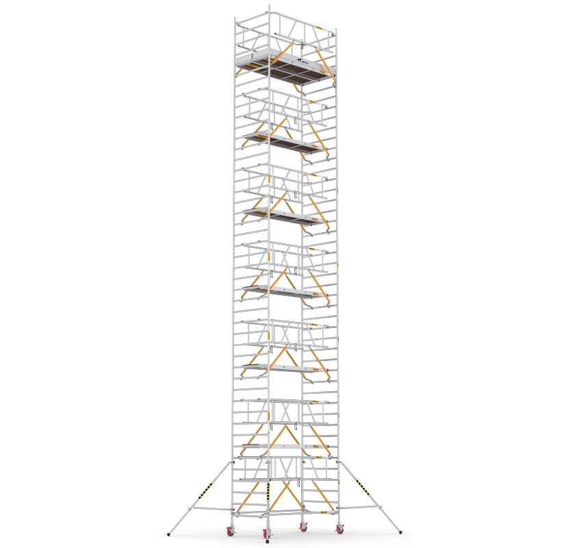 Wixor Fahrgerüst 250 | Feldbreite 135 | Sicherheitsgeländer XR2501352114 - Arbeitshöhe 14,2 m