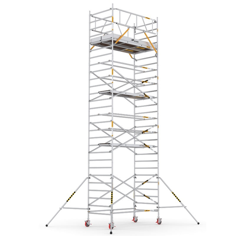 Wixor Fahrgerüst 250 | Feldbreite 135 | Streben + 2x Sicherheitsgeländer XR2501352209 - Arbeitshöhe 9,2 m
