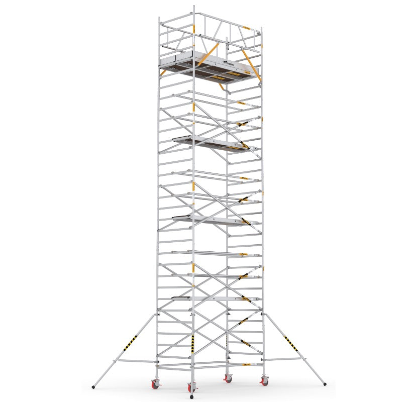 Wixor Fahrgerüst 250 | Feldbreite 135 | Streben + 2x Sicherheitsgeländer XR2501352210 - Arbeitshöhe 10,2 m
