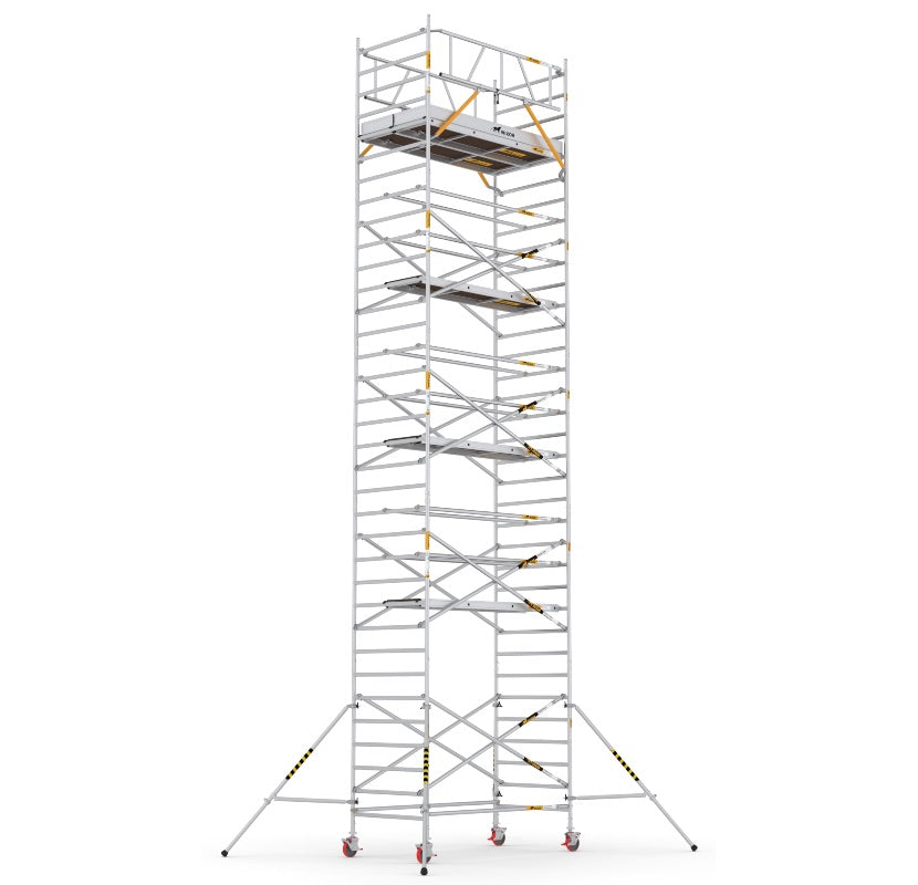 Wixor Fahrgerüst 250 | Feldbreite 135 | Streben + 2x Sicherheitsgeländer XR2501352211 - Arbeitshöhe 11,2 m