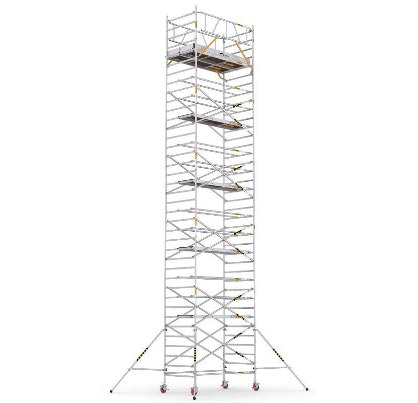 Wixor Fahrgerüst 250 | Feldbreite 135 | Streben + 2x Sicherheitsgeländer XR2501352212 - Arbeitshöhe 12,2 m