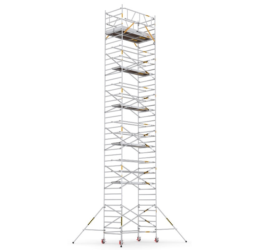 Wixor Fahrgerüst 250 | Feldbreite 135 | Streben + 2x Sicherheitsgeländer XR2501352213 - Arbeitshöhe 13,2 m