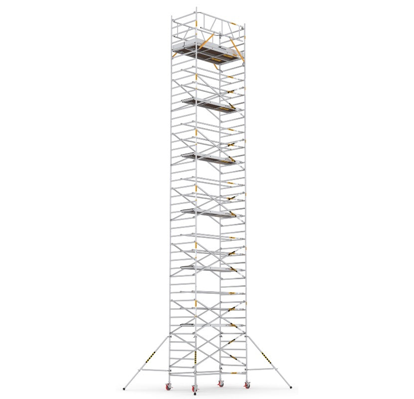 Wixor Fahrgerüst 250 | Feldbreite 135 | Streben + 2x Sicherheitsgeländer XR2501352214 - Arbeitshöhe 14,2 m