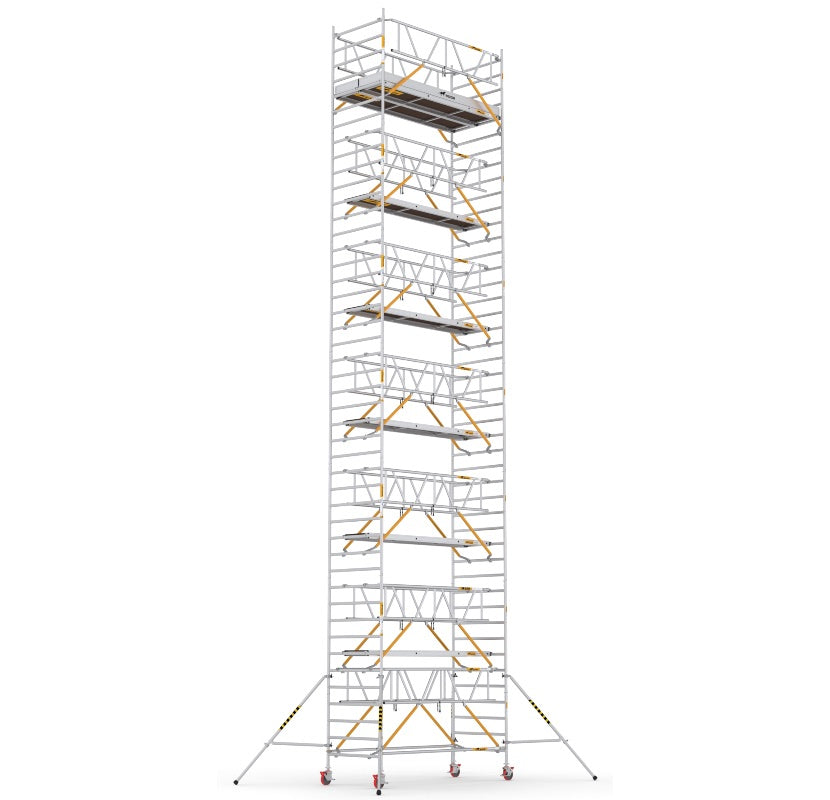 Wixor Fahrgerüst 305 | Feldbreite 135 | Sicherheitsgeländer XR3051352114 - Arbeitshöhe 14,2 m