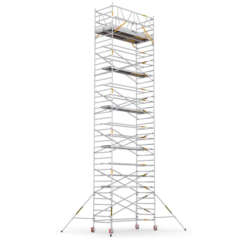 Wixor Fahrgerüst 305 | Feldbreite 135 | Streben + 2x Sicherheitsgeländer XR3051352212 - Arbeitshöhe 12,2 m