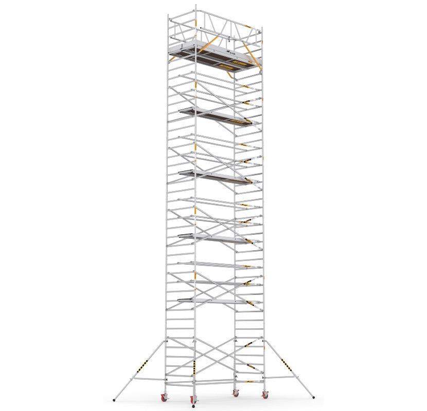 Wixor Fahrgerüst 305 | Feldbreite 135 | Streben + 2x Sicherheitsgeländer XR3051352213 - Arbeitshöhe 13,2 m