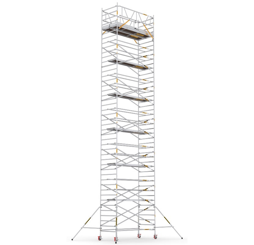 Wixor Fahrgerüst 305 | Feldbreite 135 | Streben + 2x Sicherheitsgeländer XR3051352214 - Arbeitshöhe 14,2 m