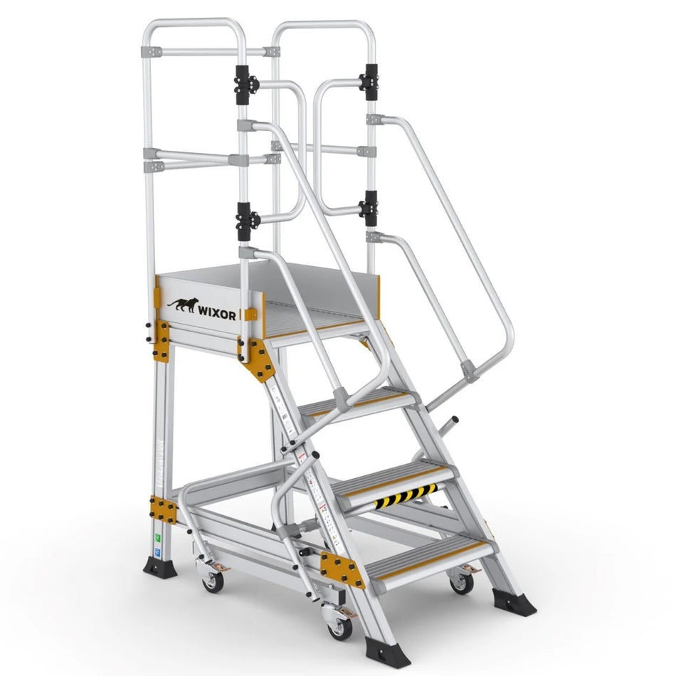 Podesttreppe 4 stufen | Handbremse