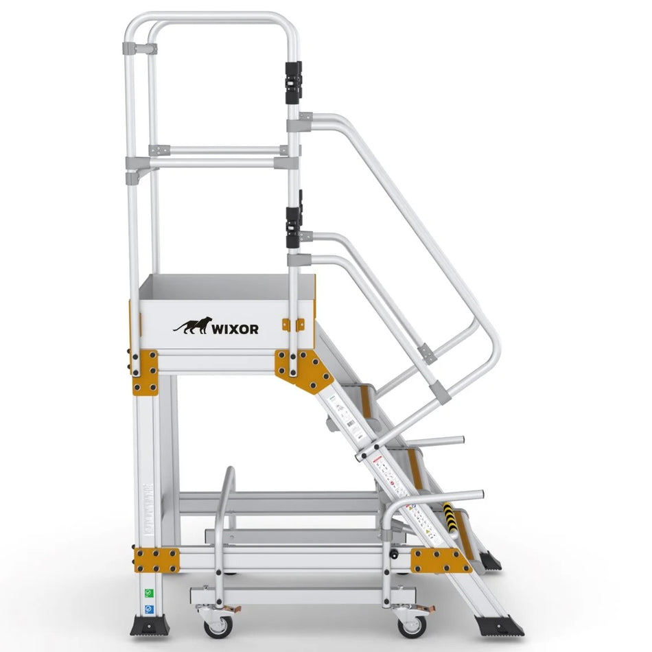 Podesttreppe 4 stufen | Handbremse