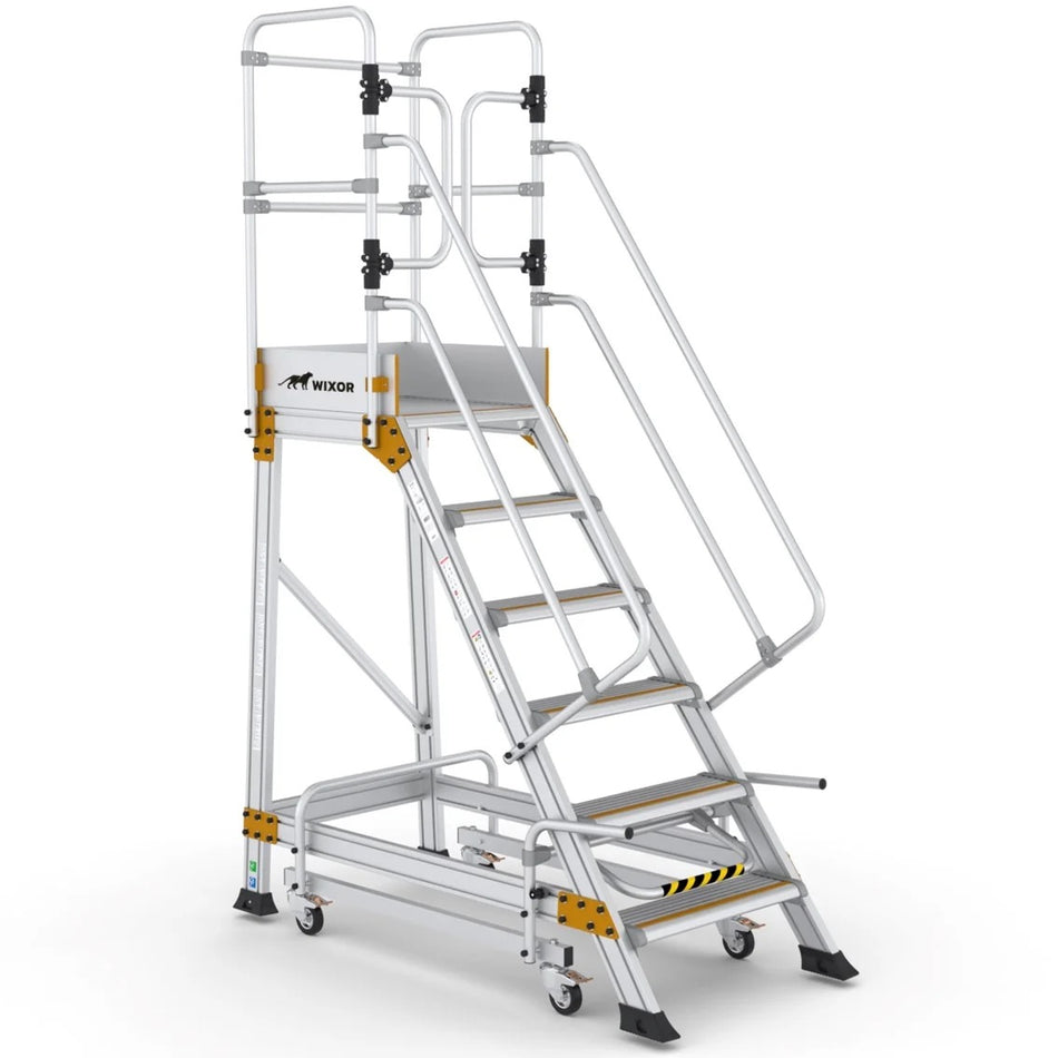 Podesttreppe 6 stufen | Handbremse