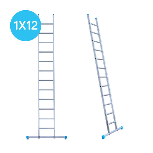 Anlegeleiter Eurostairs 12 Stufen | 4,25 m Arbeitshöhe | Mit Traverse