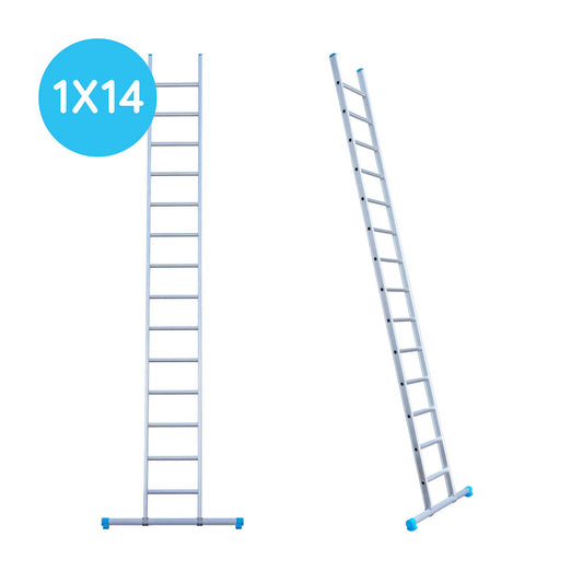 Anlegeleiter Eurostairs 14 Stufen | 4,75 m Arbeitshöhe | Mit Traverse