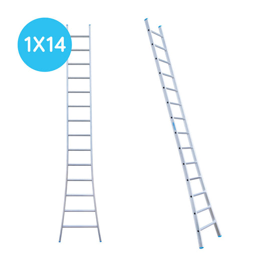 Anlegeleiter EUROSTAIRS gebogen 14 Stufen | 4,75 m Arbeitshöhe