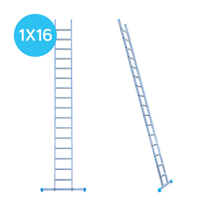 Anlegeleiter Eurostairs 16 Stufen | 5,25 m Arbeitshöhe | Mit Traverse