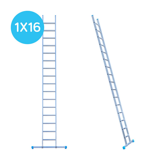 Anlegeleiter Eurostairs 16 Stufen | 5,25 m Arbeitshöhe | Mit Traverse