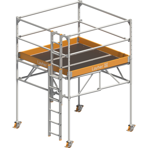 Fahrgerüst Layher Staro Rollbock 7001 - Arbeitshöhe 3,77 m