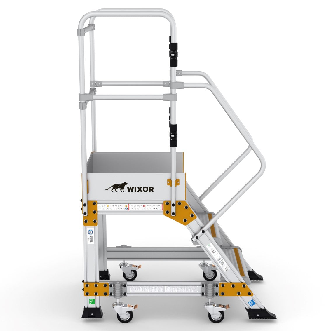 Podesttreppe 3 stufen | Federrollen
