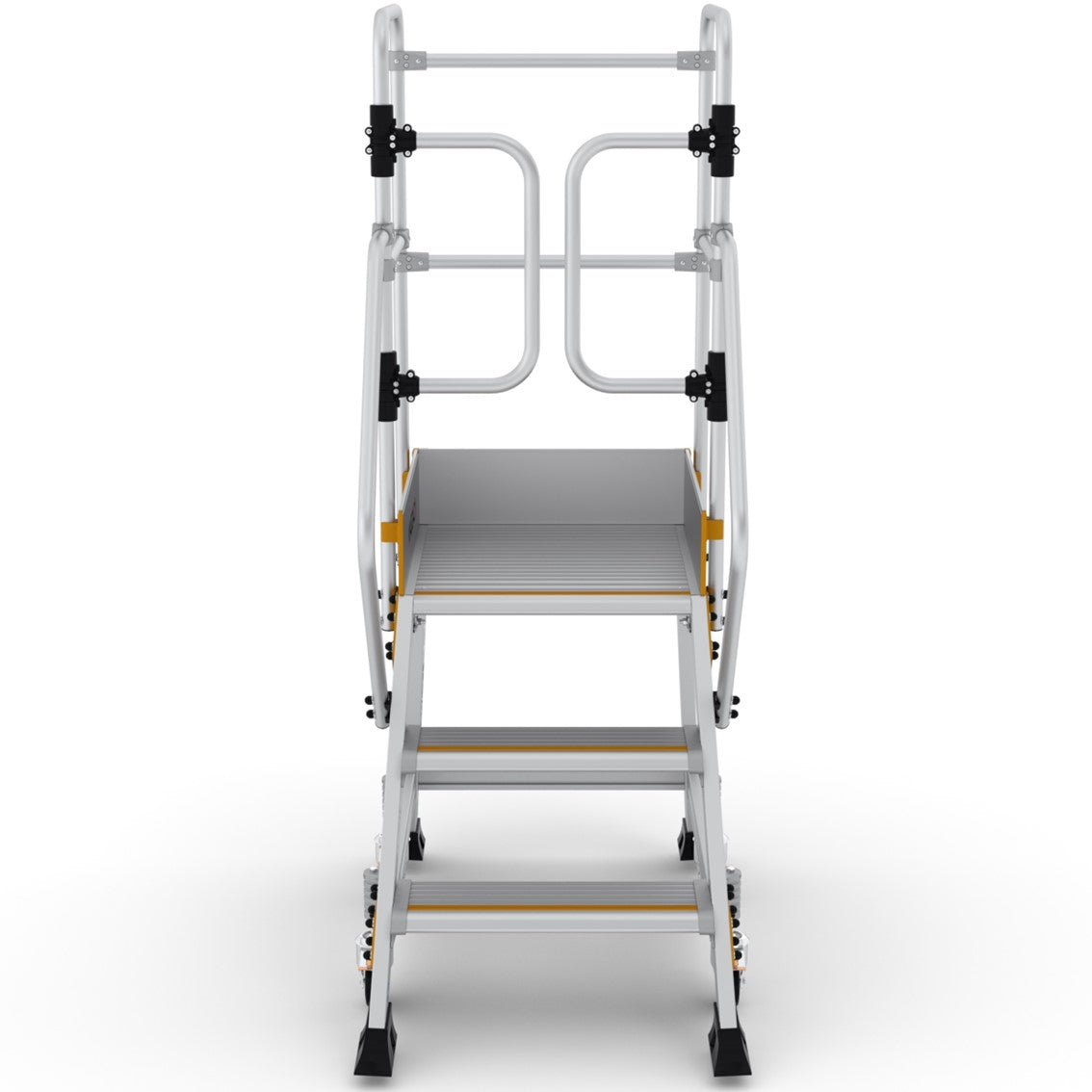 Podesttreppe 3 stufen | Federrollen