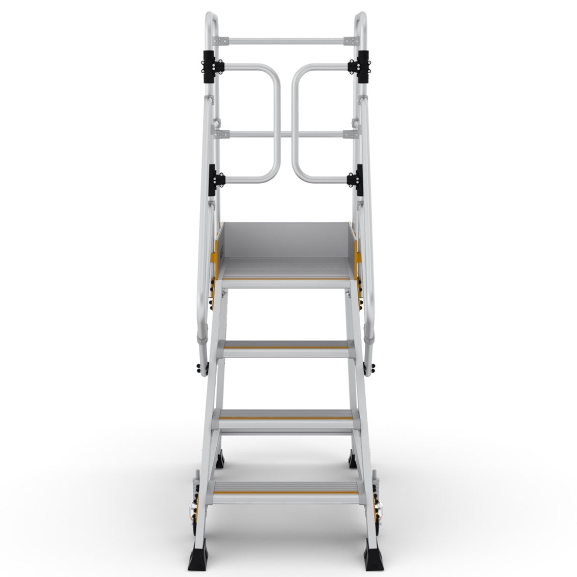 Podesttreppe 4 stufen | Federrollen