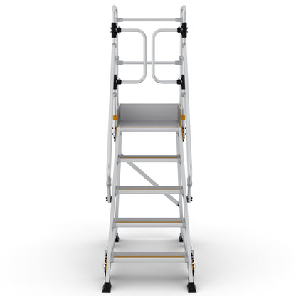 Podesttreppe 5 stufen | Federrollen