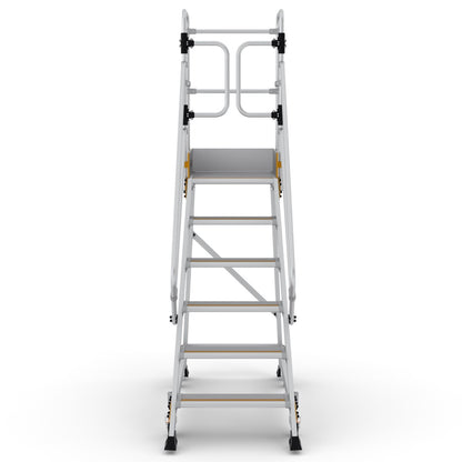 Podesttreppe 6 stufen | Federrollen