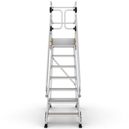 Podesttreppe 7 stufen | Federrollen