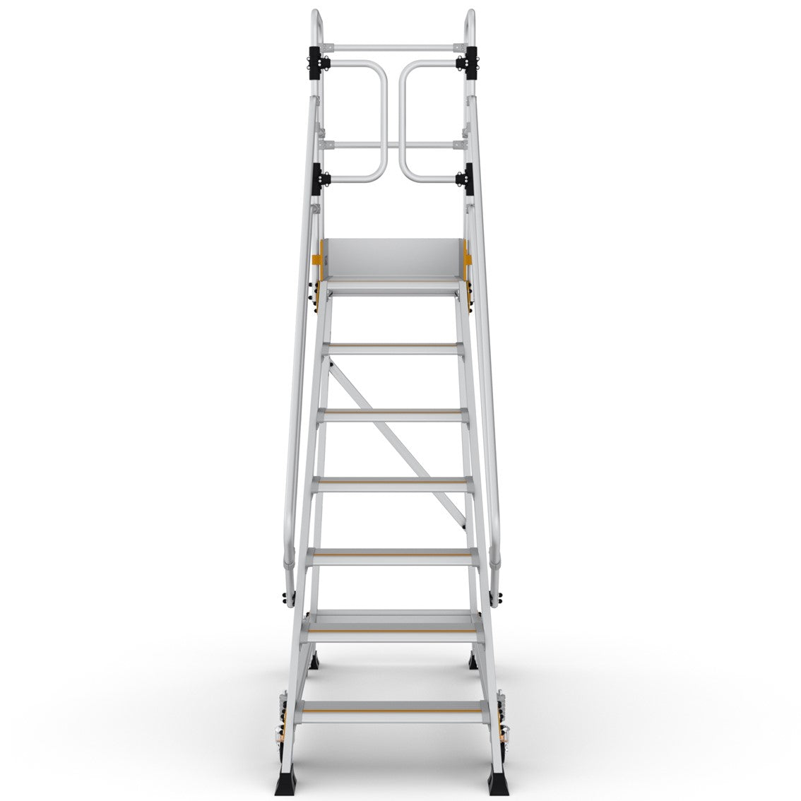 Podesttreppe 7 stufen | Federrollen
