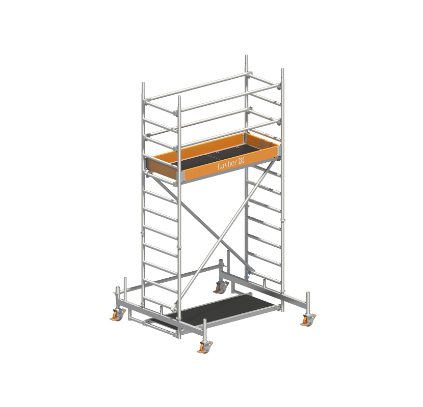 Layher Uni Leicht Rollgerüst 75x 180 Arbeitshöhe 4,26 m (1403202)