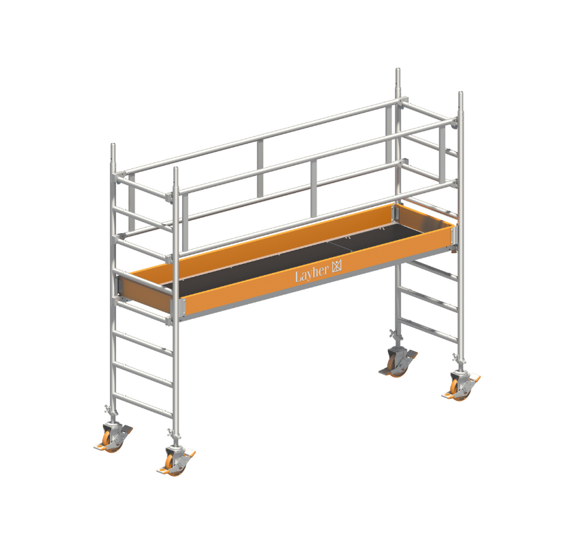 Layher Uni Standard Rollgerüst 75x285 Arbeitshöhe 3,2 m (1401101)