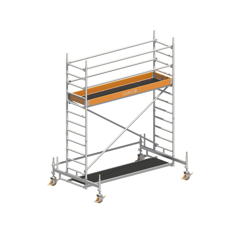 Layher Uni Standard Rollgerüst 75x285 Arbeitshöhe 4,35 m (1401102)