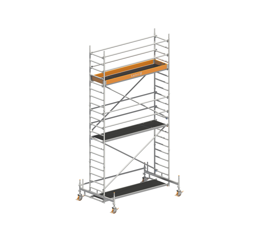 Layher Uni Standard Rollgerüst 75x285 Arbeitshöhe 6,35 m (1401104)