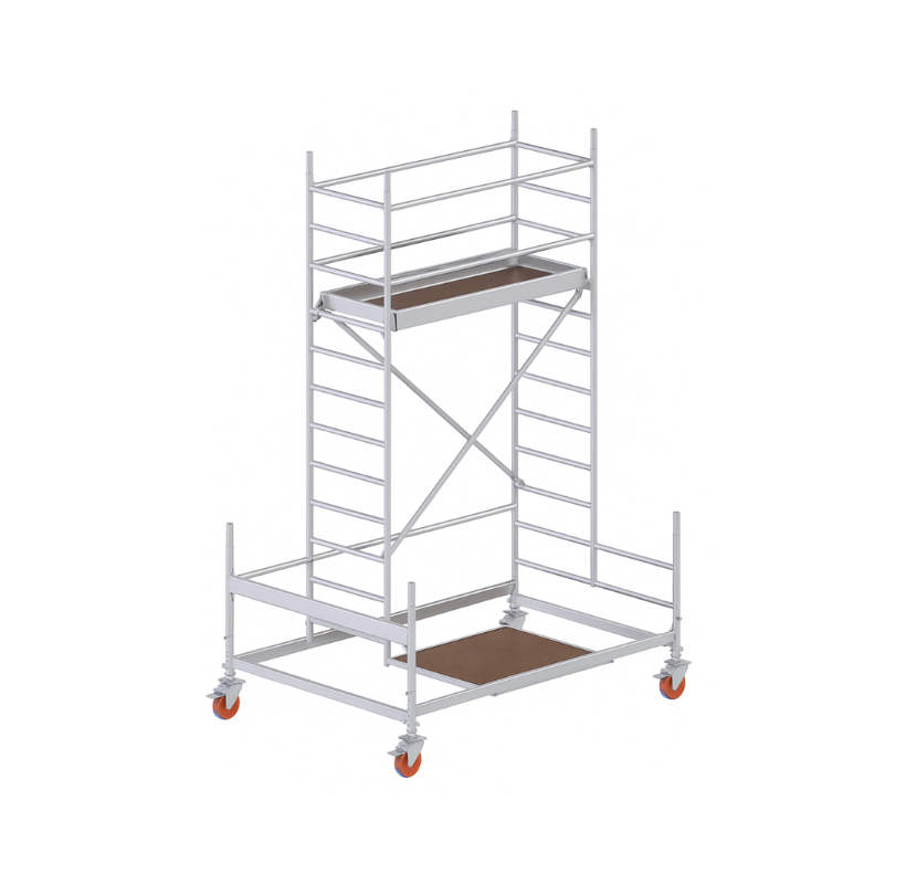 Rollgerüst 4,50 m Arbeitshöhe – Plattform 0,75 x 1,80 m – mit Fahrbalken